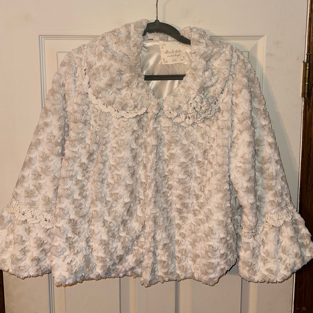 Luxurious faux fur topper jacket